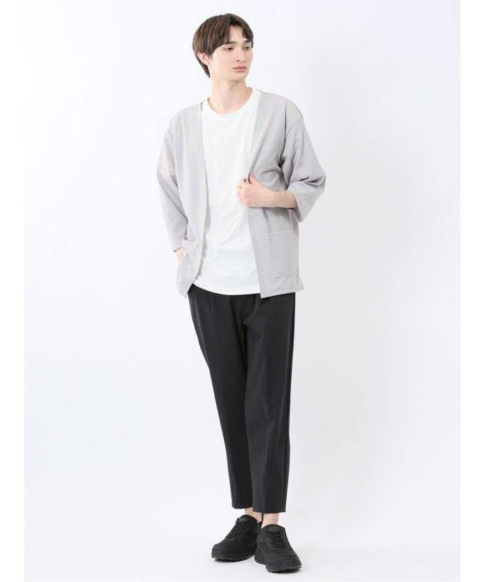 カウラ/Kaule 7分袖カーディガン&半袖Tシャツ アンサンブル （グレー） メンズ シャツ カジュアル トップス インナー ギフト プレゼント ライトアウター カーディガン アウター グレー