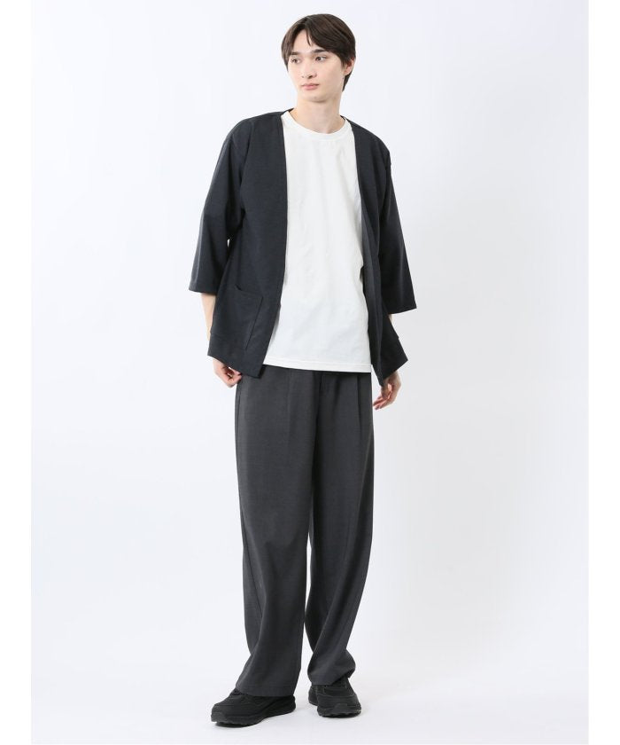 カウラ/Kaule 7分袖カーディガン&半袖Tシャツ アンサンブル （グレー） メンズ シャツ カジュアル トップス インナー ギフト プレゼント ライトアウター カーディガン アウター グレー