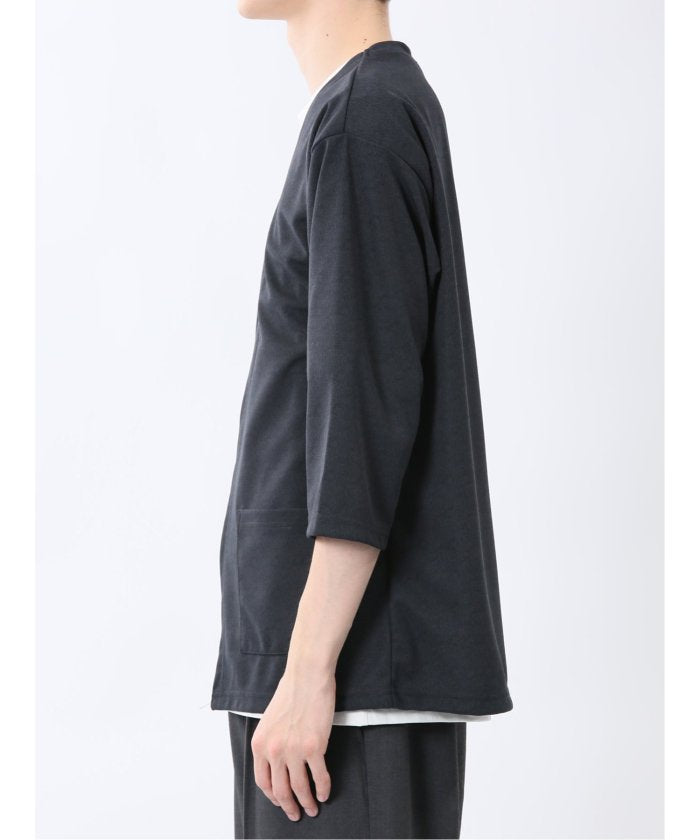 カウラ/Kaule 7分袖カーディガン&半袖Tシャツ アンサンブル （グレー） メンズ シャツ カジュアル トップス インナー ギフト プレゼント ライトアウター カーディガン アウター グレー