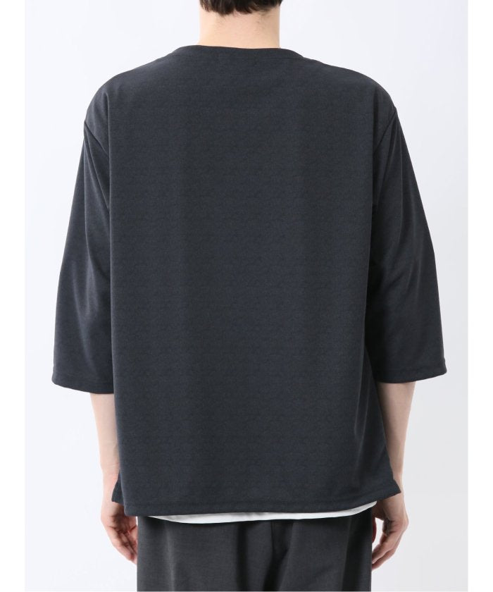 カウラ/Kaule 7分袖カーディガン&半袖Tシャツ アンサンブル （グレー） メンズ シャツ カジュアル トップス インナー ギフト プレゼント ライトアウター カーディガン アウター グレー