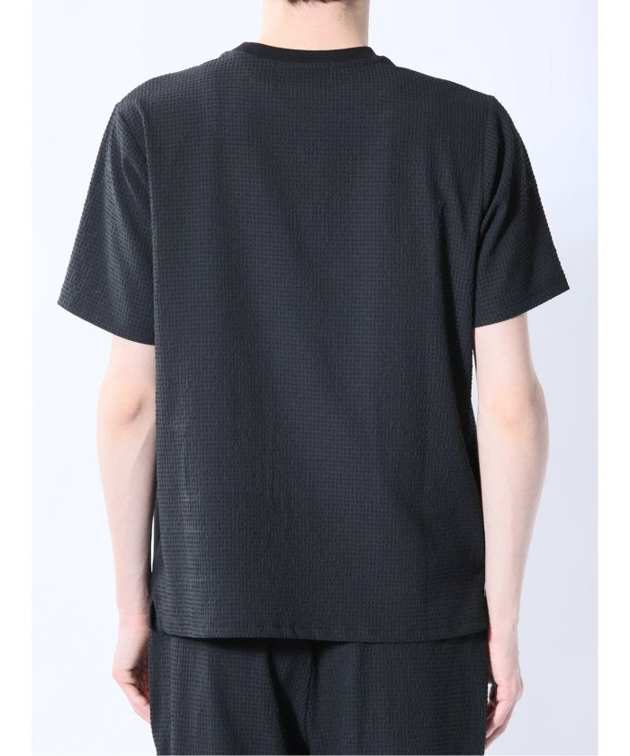 circle motion Air クルー半袖Tシャツ(セットアップ可能) （黒） メンズ Tシャツ カットソー カジュアル インナー トップス ギフト プレゼント 黒