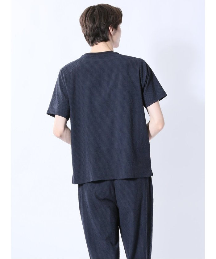 circle motion Air クルー半袖Tシャツ(セットアップ可能) （黒） メンズ Tシャツ カットソー カジュアル インナー トップス ギフト プレゼント 黒