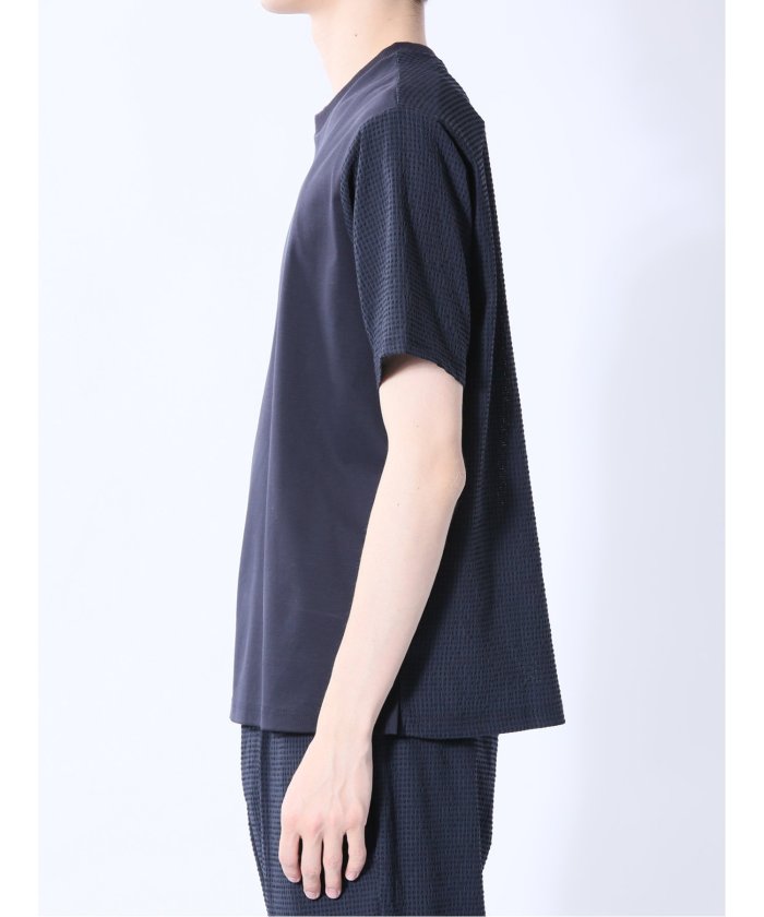 circle motion Air クルー半袖Tシャツ(セットアップ可能) （黒） メンズ Tシャツ カットソー カジュアル インナー トップス ギフト プレゼント 黒
