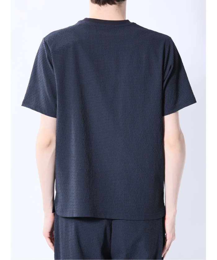 circle motion Air クルー半袖Tシャツ(セットアップ可能) （黒） メンズ Tシャツ カットソー カジュアル インナー トップス ギフト プレゼント 黒