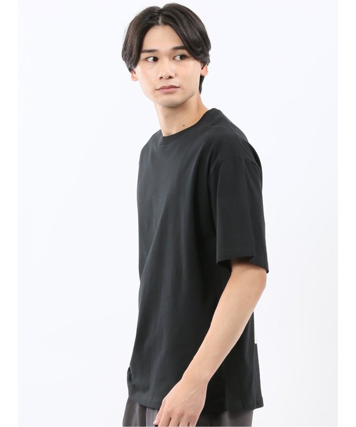 エムエフエディトリアル m.f.editorial 綿天竺 レース刺繍 クルーネック半袖Tシャツ （白黒） 白黒