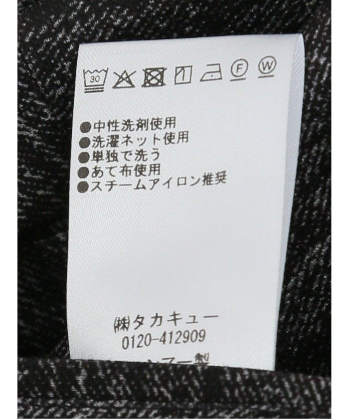 エムエフエディトリアル m.f.editorial ストレッチウォッシャブル ニットプリント ノータックスラックス(セットアップ可能) （白黒） 白黒