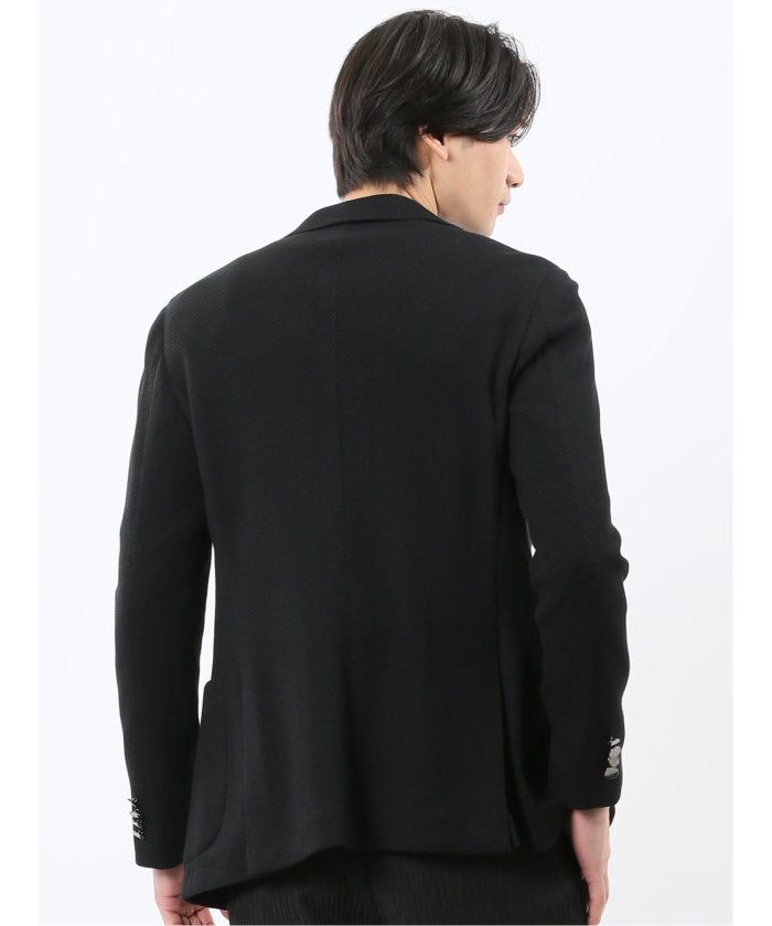 エムエフエディトリアル m.f.editorial ストレッチ サーマルニット ブレザー ダブルジャケット （黒） 黒