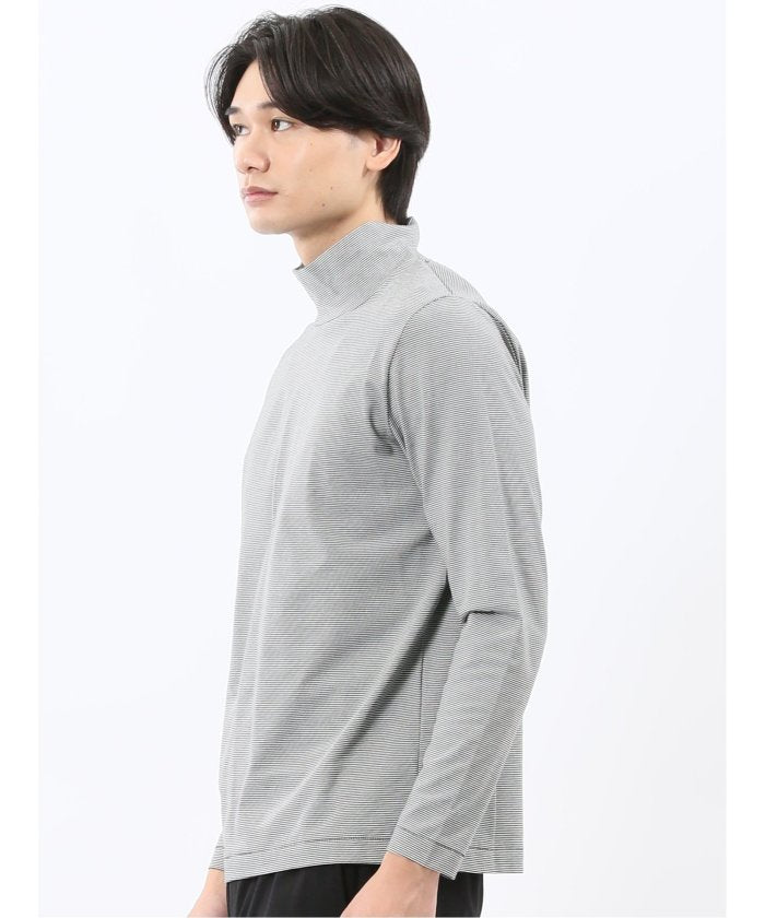 エムエフエディトリアル m.f.editorial 【DRESS T-SHIRT】シルケットスムス ハイネック 長袖Tシャツ （茶） 茶