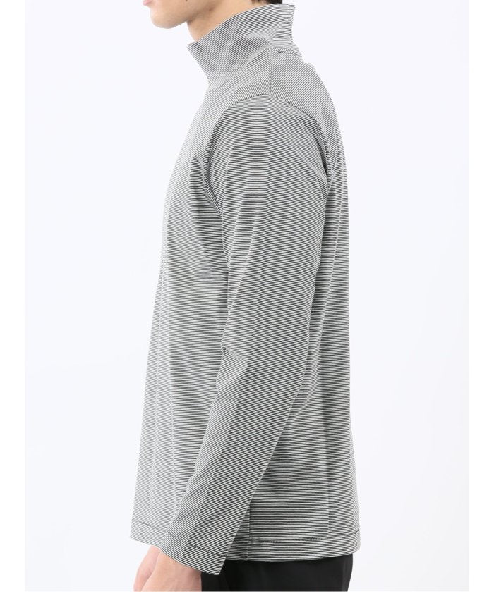 エムエフエディトリアル m.f.editorial 【DRESS T-SHIRT】シルケットスムス ハイネック 長袖Tシャツ （茶） 茶