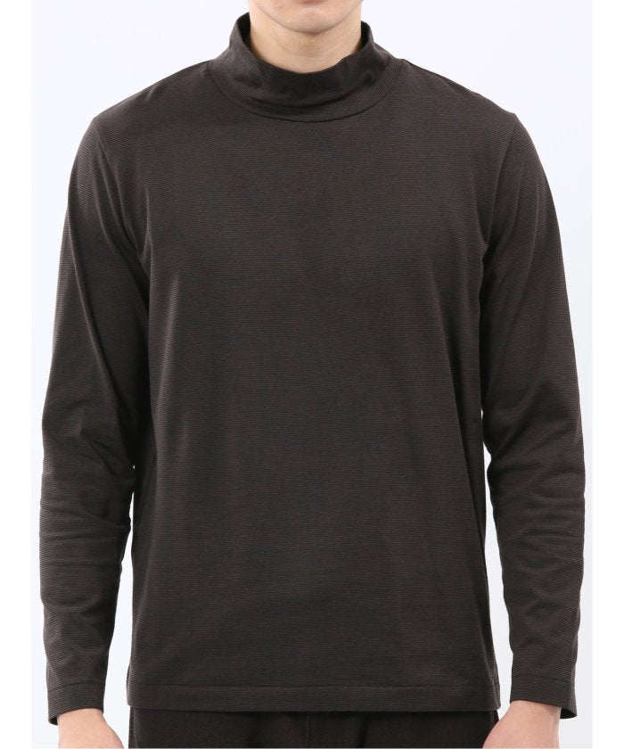 エムエフエディトリアル m.f.editorial 【DRESS T-SHIRT】シルケットスムス ハイネック 長袖Tシャツ （茶） 茶