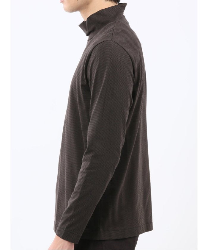 エムエフエディトリアル m.f.editorial 【DRESS T-SHIRT】シルケットスムス ハイネック 長袖Tシャツ （茶） 茶