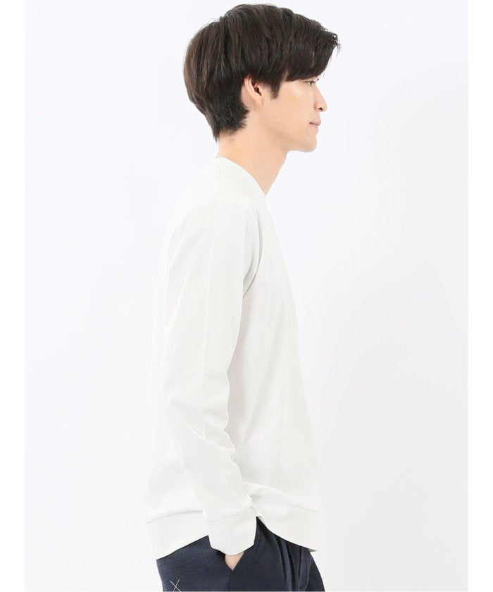 エムエフエディトリアル m.f.editorial 【DRESS T-SHIRT】シルケットスムス スロープネック 長袖Tシャツ （黒） 黒