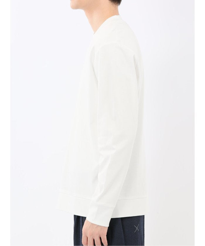 エムエフエディトリアル m.f.editorial 【DRESS T-SHIRT】シルケットスムス スロープネック 長袖Tシャツ （黒） 黒