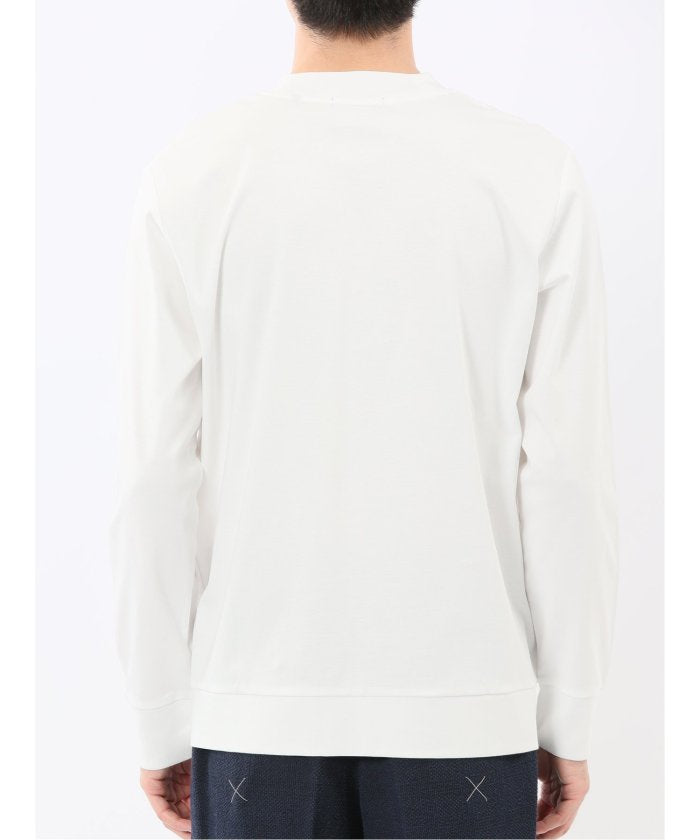 エムエフエディトリアル m.f.editorial 【DRESS T-SHIRT】シルケットスムス スロープネック 長袖Tシャツ （黒） 黒