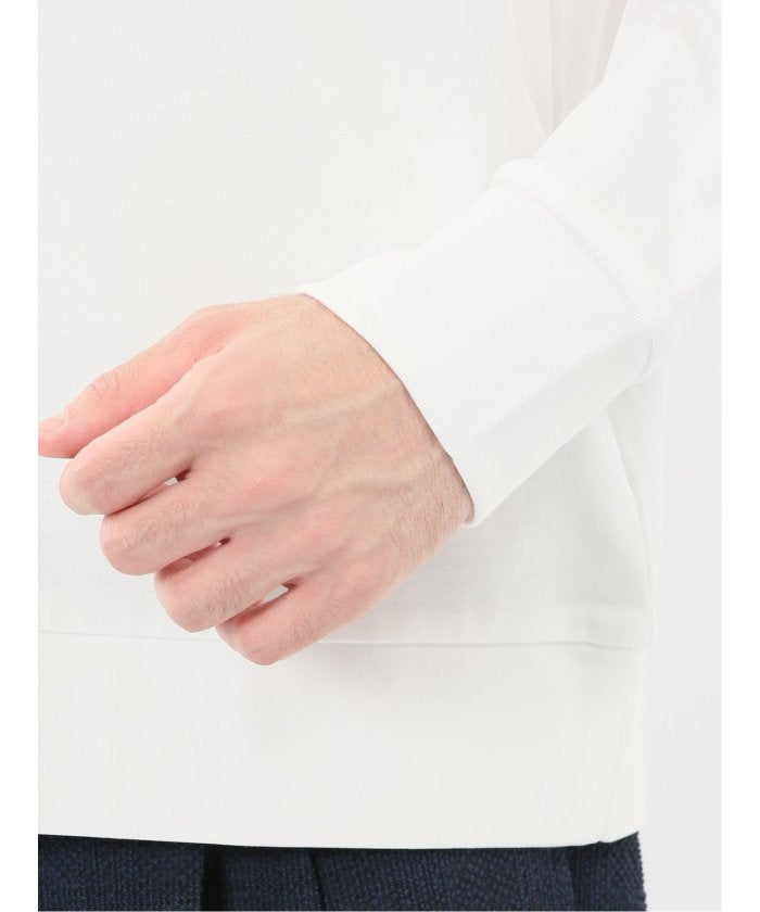 エムエフエディトリアル m.f.editorial 【DRESS T-SHIRT】シルケットスムス スロープネック 長袖Tシャツ （黒） 黒