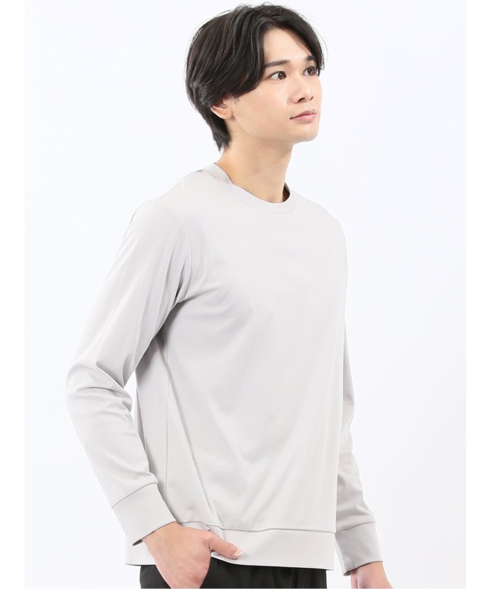 エムエフエディトリアル m.f.editorial 【DRESS T-SHIRT】シルケットスムス スロープネック 長袖Tシャツ （黒） 黒