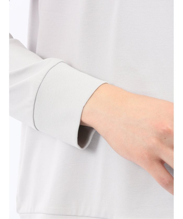 エムエフエディトリアル m.f.editorial 【DRESS T-SHIRT】シルケットスムス スロープネック 長袖Tシャツ （黒） 黒