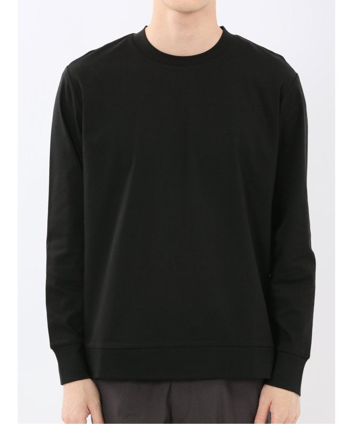 エムエフエディトリアル m.f.editorial 【DRESS T-SHIRT】シルケットスムス スロープネック 長袖Tシャツ （黒） 黒
