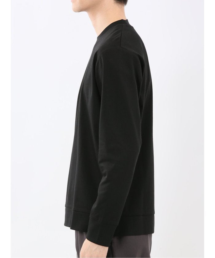 エムエフエディトリアル m.f.editorial 【DRESS T-SHIRT】シルケットスムス スロープネック 長袖Tシャツ （黒） 黒