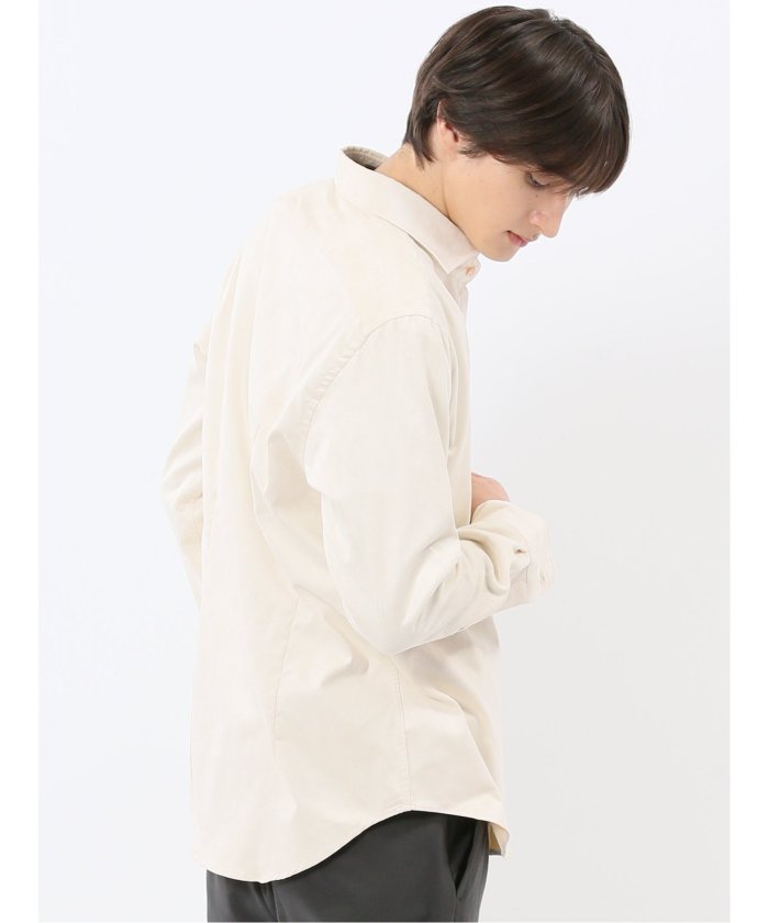 起毛 カッタウェイ長袖シャツ （茶） 茶