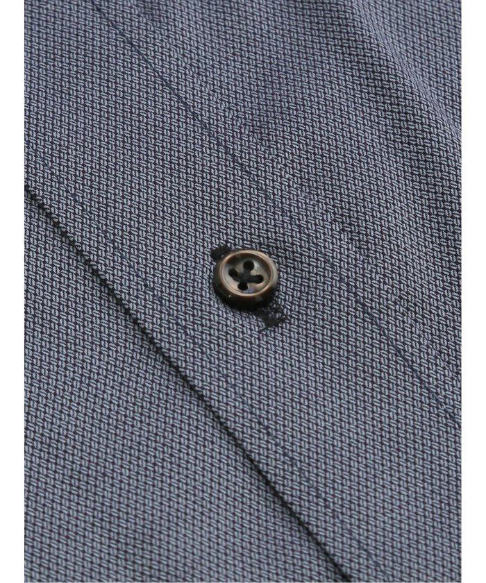 エムエフエディトリアル m.f.editorial イージーアイロン ストレッチ NEWスタンダードフィット ショートワイドカラー長袖シャツ （紺） 紺