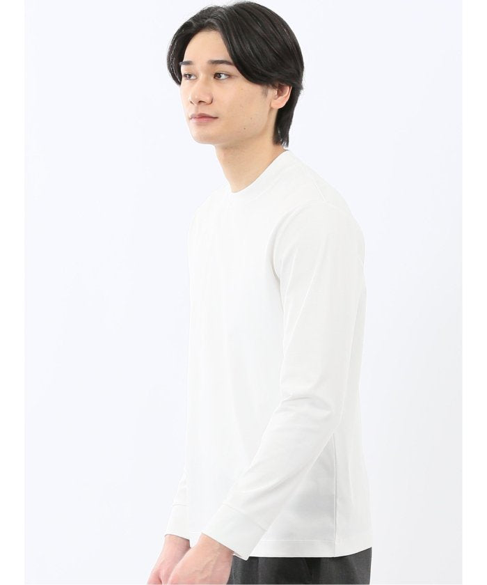 エムエフエディトリアル m.f.editorial 【DRESS T-SHIRT】シルケットスムス スロープネック 長袖Tシャツ （黒） 黒