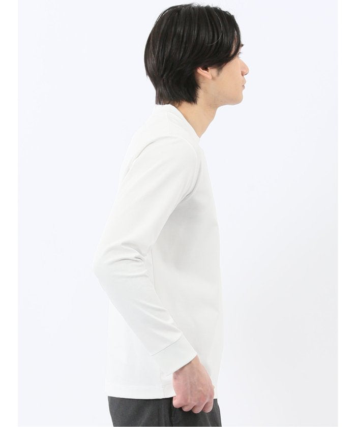 エムエフエディトリアル m.f.editorial 【DRESS T-SHIRT】シルケットスムス スロープネック 長袖Tシャツ （黒） 黒