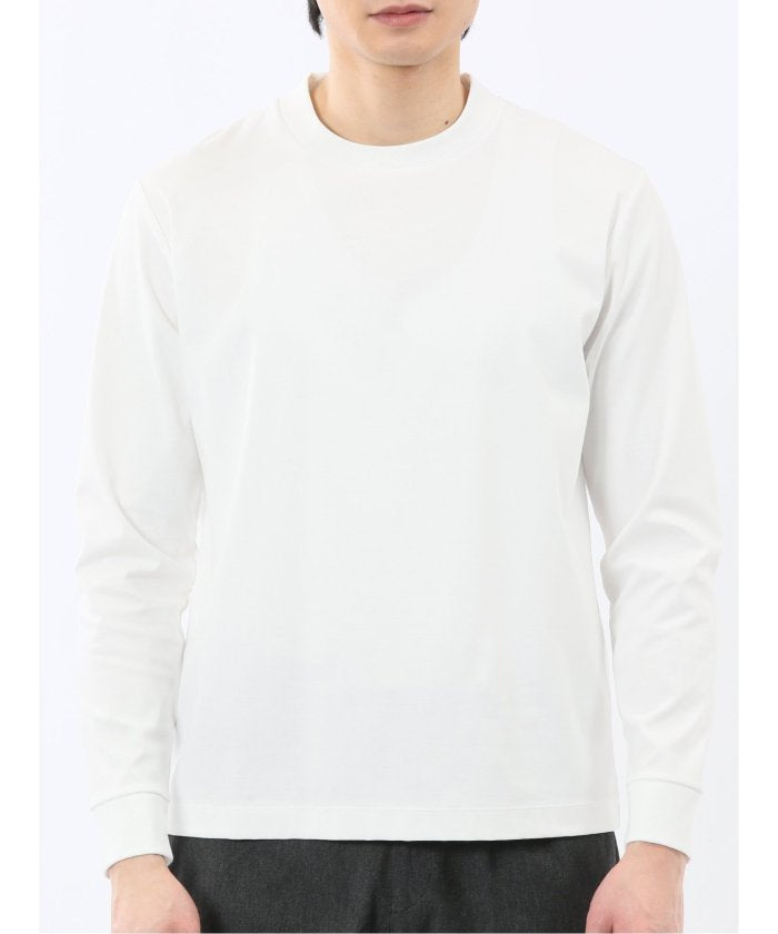エムエフエディトリアル m.f.editorial 【DRESS T-SHIRT】シルケットスムス スロープネック 長袖Tシャツ （黒） 黒