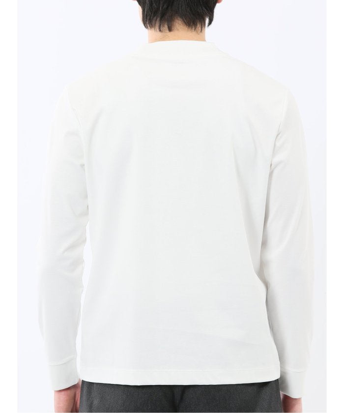 エムエフエディトリアル m.f.editorial 【DRESS T-SHIRT】シルケットスムス スロープネック 長袖Tシャツ （黒） 黒