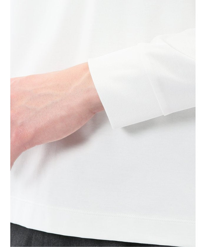 エムエフエディトリアル m.f.editorial 【DRESS T-SHIRT】シルケットスムス スロープネック 長袖Tシャツ （黒） 黒