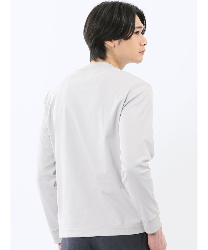 エムエフエディトリアル m.f.editorial 【DRESS T-SHIRT】シルケットスムス スロープネック 長袖Tシャツ （黒） 黒