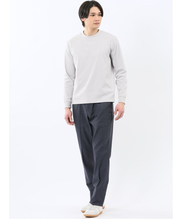 エムエフエディトリアル m.f.editorial 【DRESS T-SHIRT】シルケットスムス スロープネック 長袖Tシャツ （黒） 黒