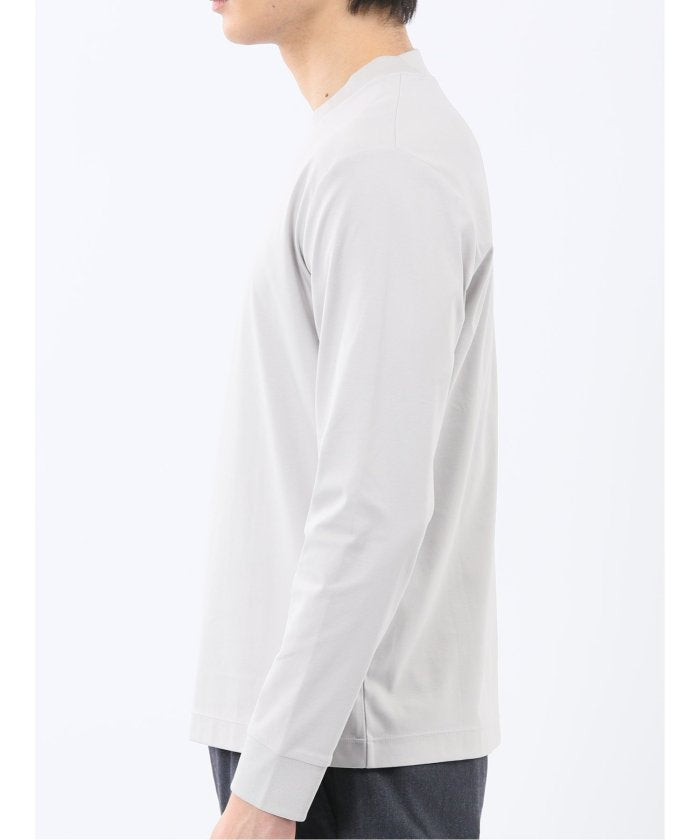 エムエフエディトリアル m.f.editorial 【DRESS T-SHIRT】シルケットスムス スロープネック 長袖Tシャツ （黒） 黒
