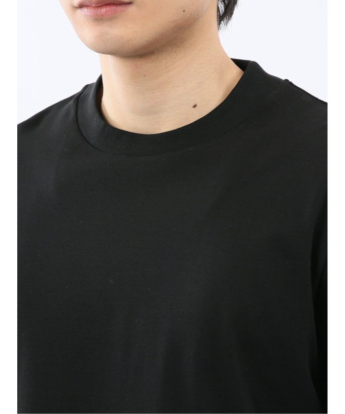 エムエフエディトリアル m.f.editorial 【DRESS T-SHIRT】シルケットスムス スロープネック 長袖Tシャツ （黒） 黒