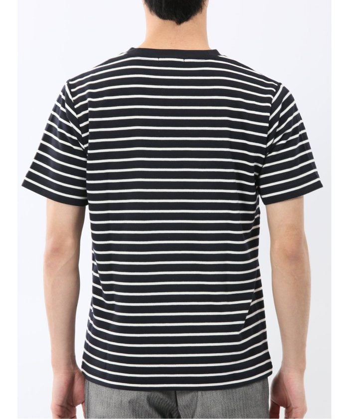 エムエフエディトリアル m.f.editorial ストレッチ ボーダー クルーネック 半袖 Tシャツ （グレー） グレー