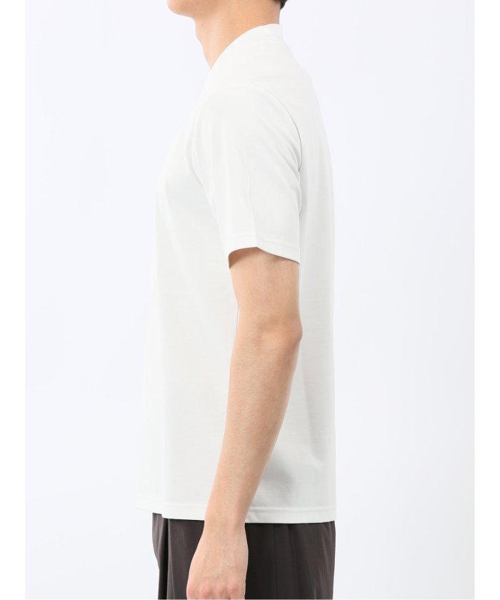 エムエフエディトリアル m.f.editorial 【DRESS T-SHIRT】シルケットスムス スロープネック 半袖Tシャツ （白） 白
