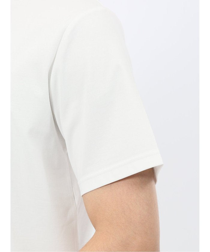 エムエフエディトリアル m.f.editorial 【DRESS T-SHIRT】シルケットスムス スロープネック 半袖Tシャツ （白） 白