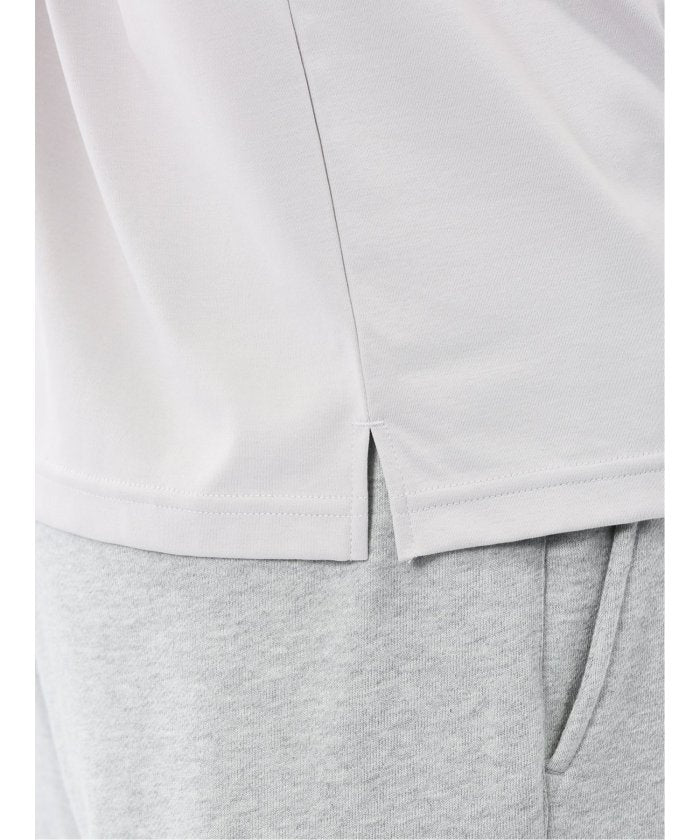 エムエフエディトリアル m.f.editorial 【DRESS T-SHIRT】シルケットスムス スロープネック 半袖Tシャツ （白） 白