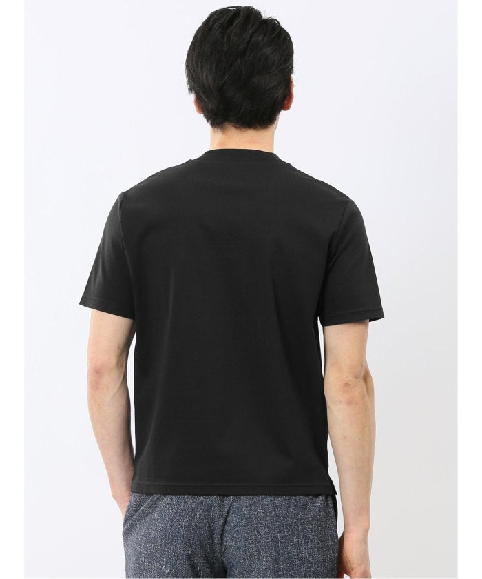 エムエフエディトリアル m.f.editorial 【DRESS T-SHIRT】シルケットスムス スロープネック 半袖Tシャツ （白） 白