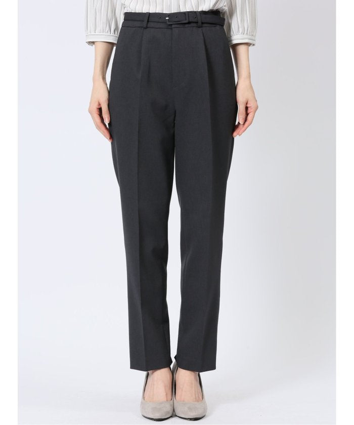 エムエフエディトリアル m.f.editorial ストレッチウォッシャブル カラーレスジャケット＋テーパードパンツ メランジグレー （グレー） グレー