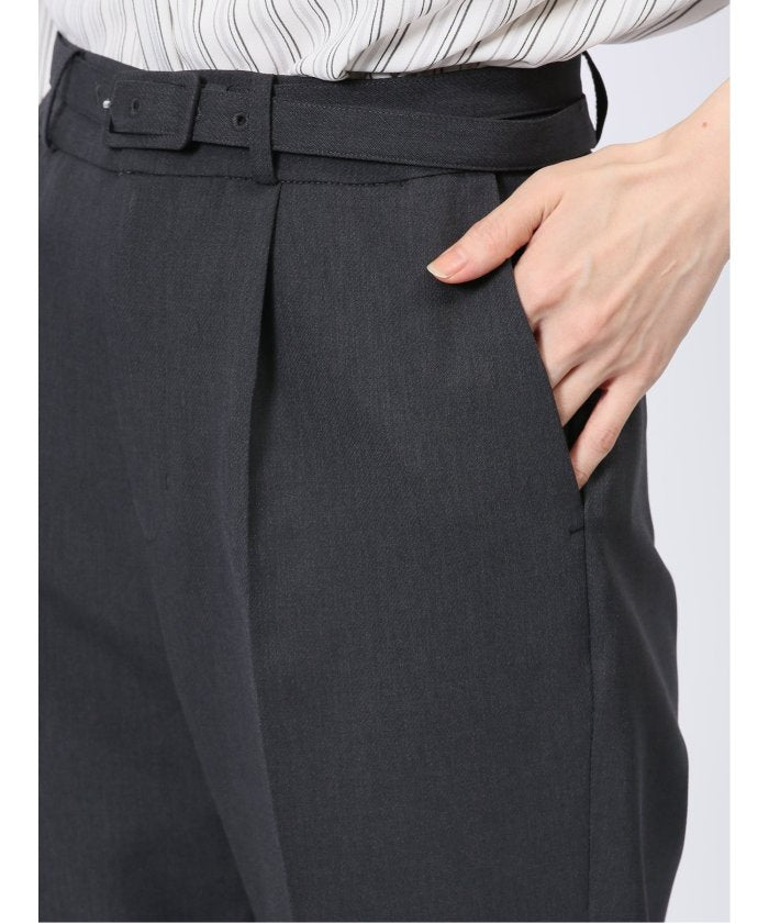 エムエフエディトリアル m.f.editorial ストレッチウォッシャブル カラーレスジャケット＋テーパードパンツ メランジグレー （グレー） グレー