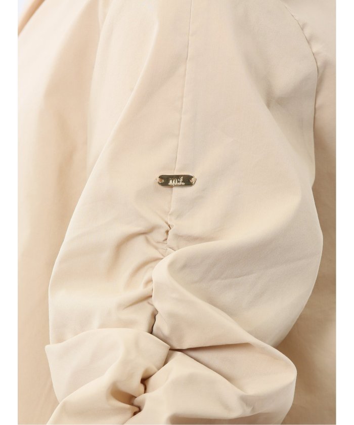 袖ギャザー Vネック プルオーバーブラウス （白） 半袖 レディース シャツ カットソー トップス ブラウス カジュアル インナー ビジネス ギフト プレゼント 白