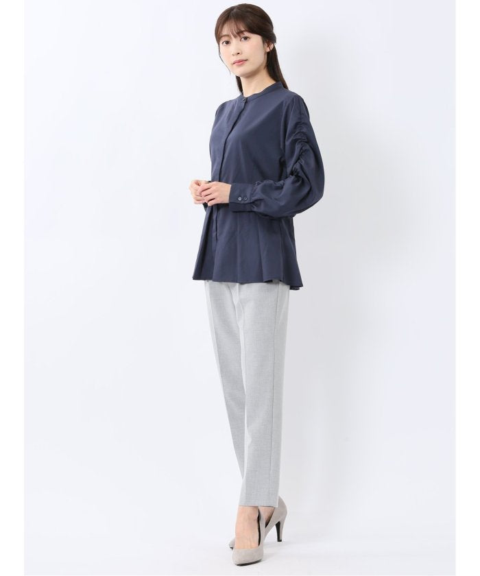 前後2WAY シャツワンピース （白） 長袖 レディース シャツ カットソー トップス ブラウス カジュアル インナー ビジネス ギフト プレゼント 白