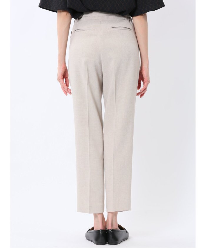 エムエフエディトリアル m.f.editorial 麻調合繊 1ボタン7分袖ジャケット＋テーパードパンツ ベージュ （ベージュ） ベージュ