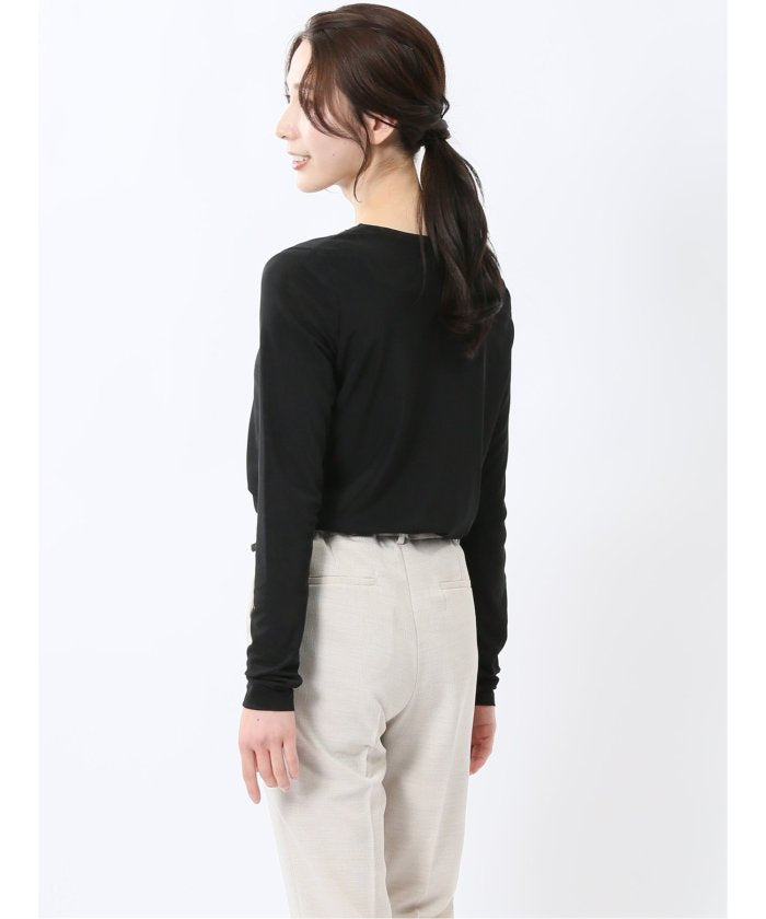 イノウェーブ/INNOWAVE マイクロチュール 長袖Tシャツ （アイボリー） 長袖 レディース シャツ カットソー トップス ブラウス カジュアル インナー ビジネス ギフト プレゼント アイボリー