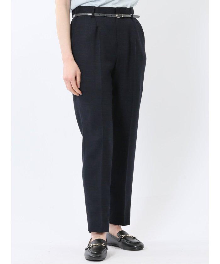 エムエフエディトリアル m.f.editorial 麻調合繊 テーパードパンツ 紺(セットアップ可能) （紺） 紺