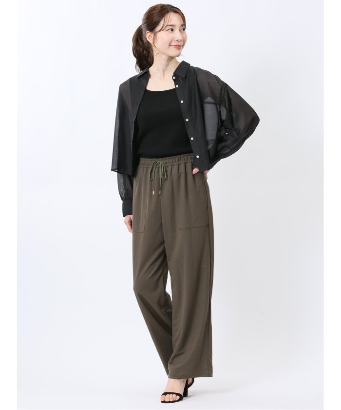 ショート シアー長袖シャツ （青） 半袖 レディース シャツ カットソー トップス ブラウス カジュアル インナー ビジネス ギフト プレゼント 青