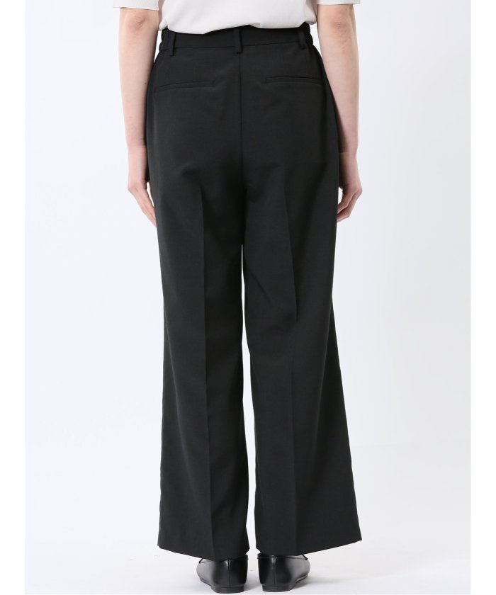 エムエフエディトリアル m.f.editorial 杢調 ボタン付き ワイドパンツ 黒(セットアップ可能) （黒） 黒