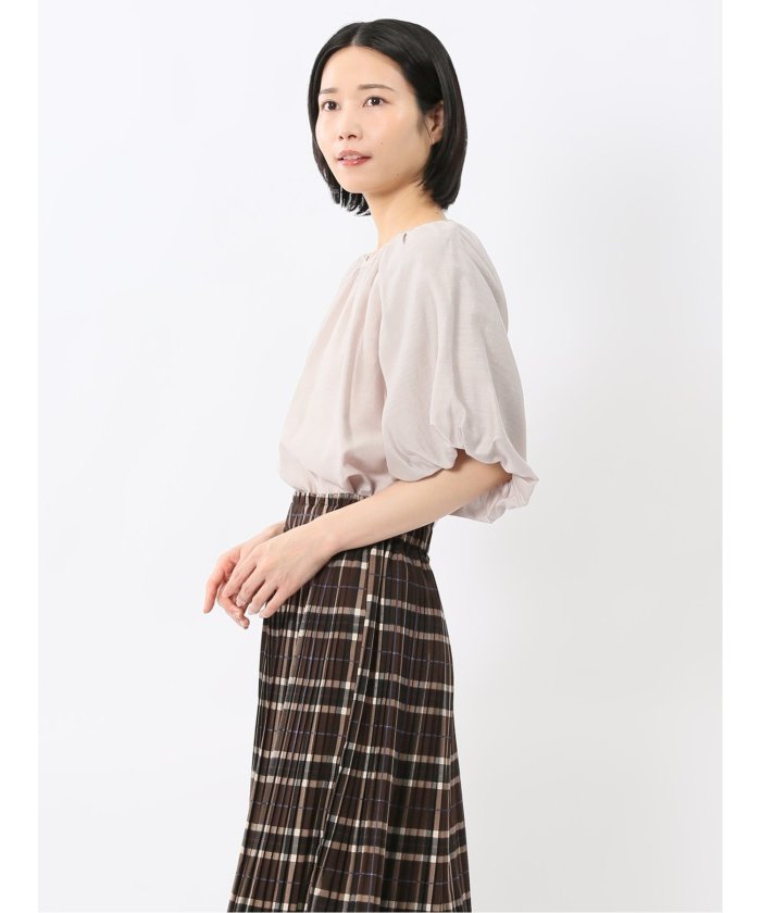 シアースラブ 半袖プルオーバーブラウス （アイボリー） 半袖 レディース シャツ カットソー トップス ブラウス カジュアル インナー ビジネス ギフト プレゼント アイボリー