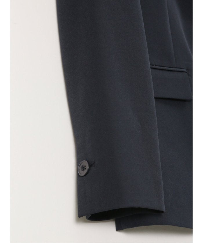 エムエフエディトリアル m.f.editorial ストレッチウォッシャブル ダブルクロス リラクシング 1ボタンジャケット 紺(セットアップ可能) （紺） 紺
